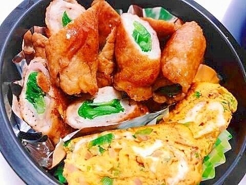 お弁当に!豚ロース肉のにら巻き